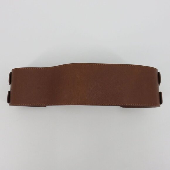 Y2K Juicy Couture Women Wide Brown Leather Gold D Ring Studded Corset Belt VTG main image 12